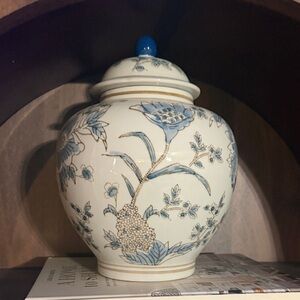 GALT Floral Ceramic Ginger Jar with Lid